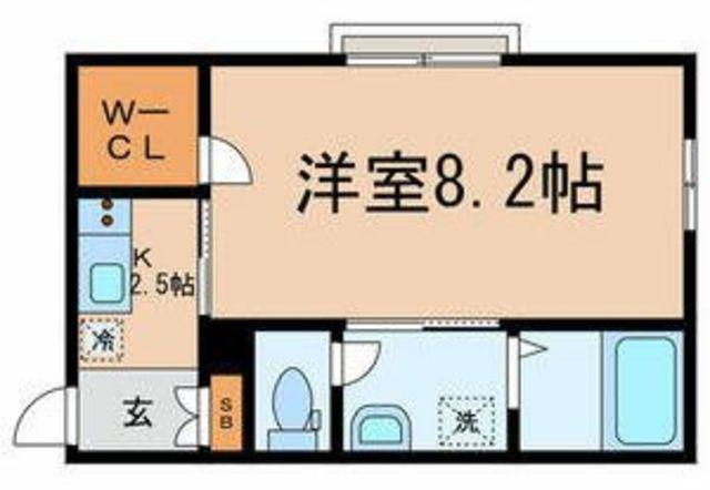 サンエムコーポ平井第2(1K/2階)の間取り写真
