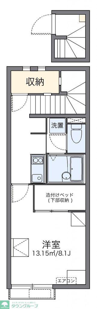 レオネクストサンライズ富岡III(1K/2階)の間取り写真