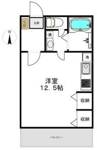 エース奥沢(ワンルーム/3階)の間取り写真