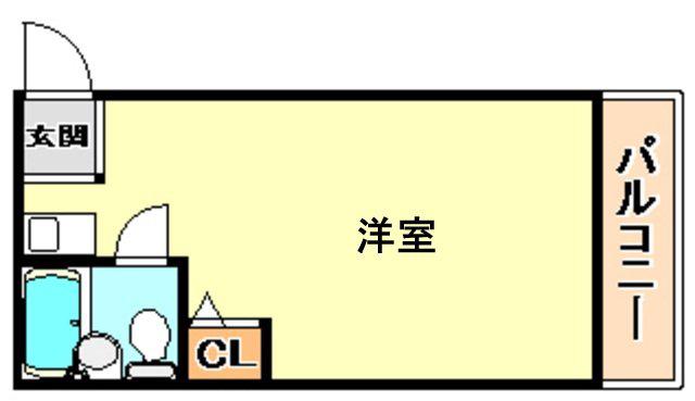 リオーラ神戸(ワンルーム/3階)の間取り写真