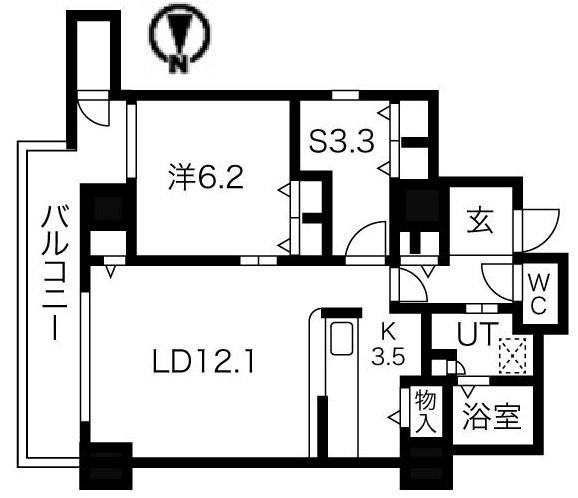 シティコート目黒(1SLDK/7階)の間取り写真