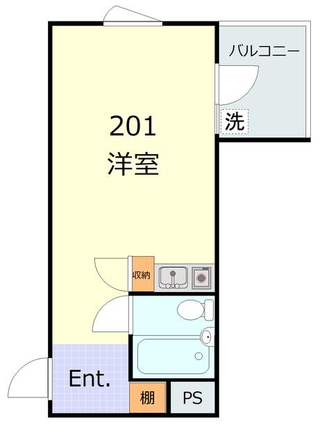 ハイシティ南青山(ワンルーム/2階)の間取り写真