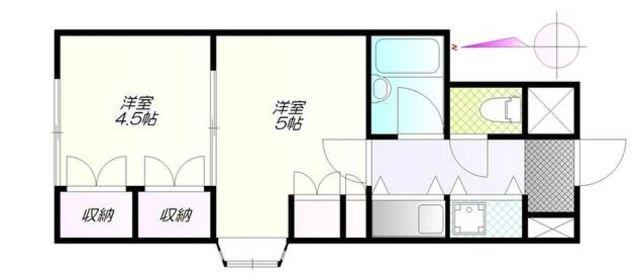 BERTH(2K/2階)の間取り写真
