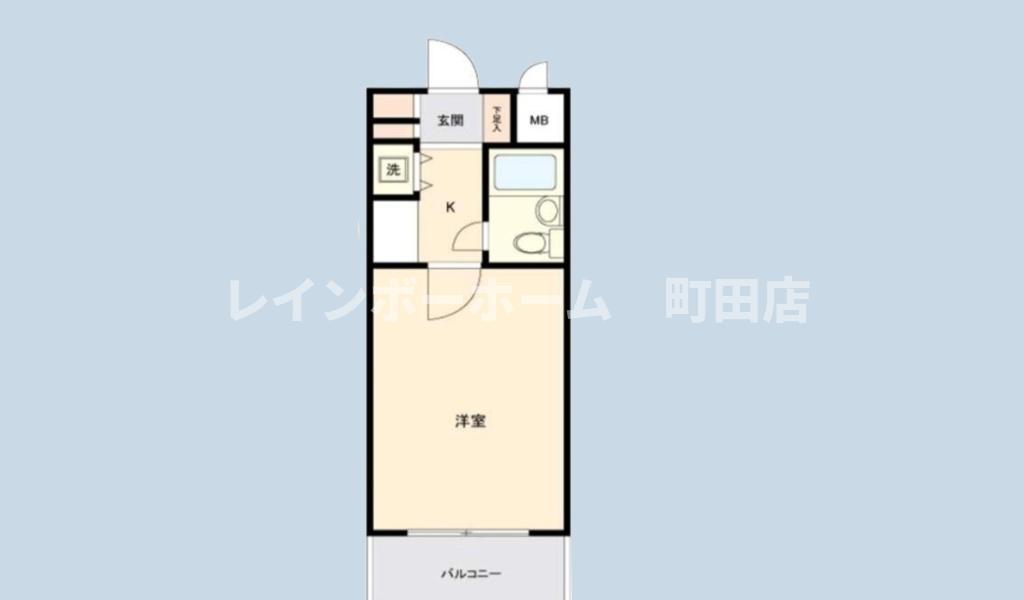 スカイコート橋本第3(1K/3階)の間取り写真