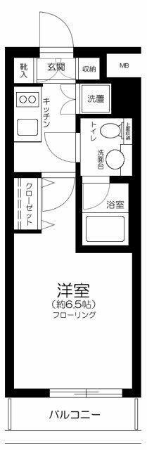 プレール・ドゥーク西新宿II(1K/2階)の間取り写真