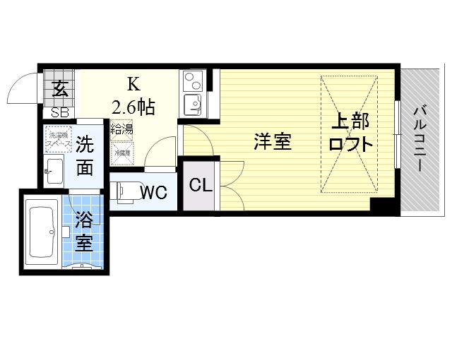 EIGHT SHIROKITAⅡ(1K/2階)の間取り写真
