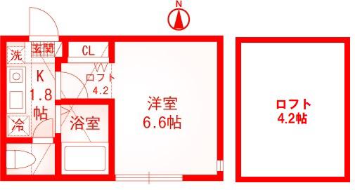 セレーノ田浦I(1K/1階)の間取り写真