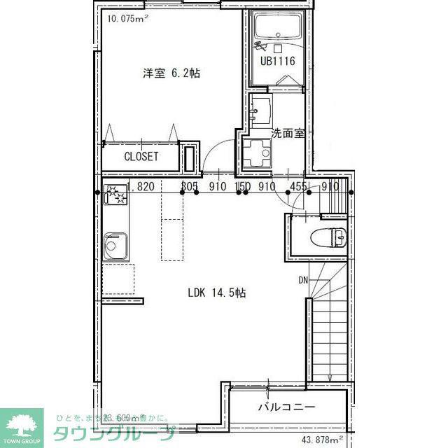 MAREレジデンス風雅(1LDK/2階)の間取り写真