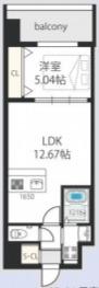 GRANPASEO サウス(1LDK/3階)の間取り写真