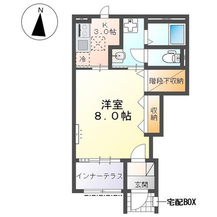 那加日吉町K様アパート(1K/1階)の間取り写真