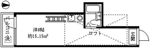エレガンスパレス中野B棟(ワンルーム/3階)の間取り写真