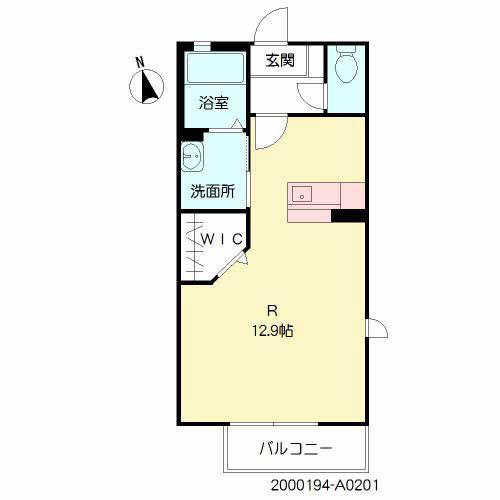 シャーメゾンΑ(ワンルーム/2階)の間取り写真