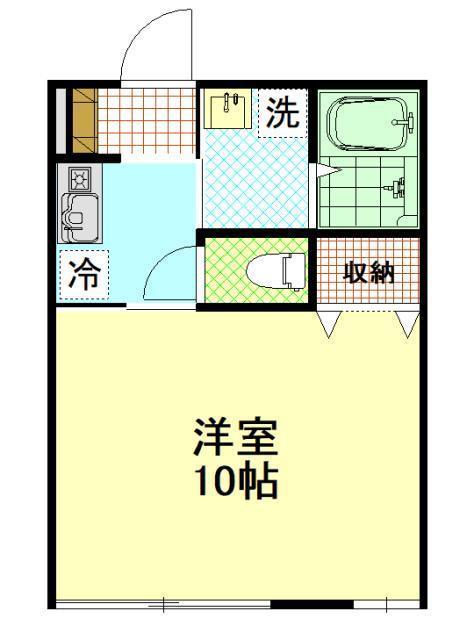 ボーマノワールIII(1K/1階)の間取り写真
