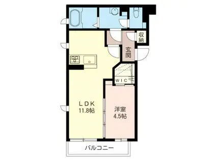 ベルシエール瀬谷(1LDK/1階)の間取り写真
