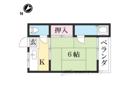 遠藤マンション(1K/1階)の間取り写真