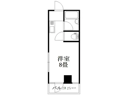 サンステージ山城(ワンルーム/4階)の間取り写真
