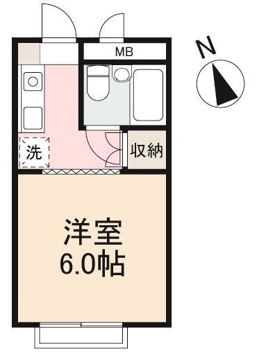 PALPORT(1K/2階)の間取り写真