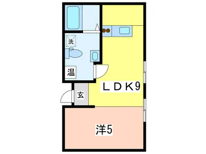 STAGER(1LDK/3階)の間取り写真