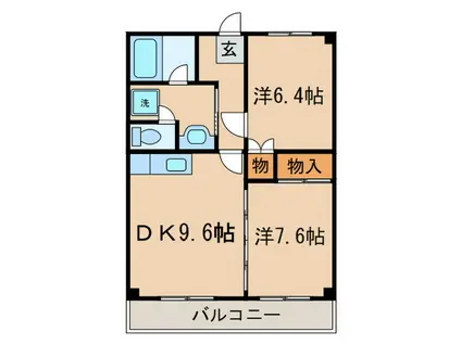 コモドENOKI(2DK/3階)の間取り写真
