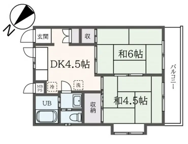パールハイツ生田 2階階 間取り