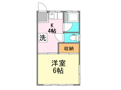 HXAKATSUKA(1K/1階)の間取り写真