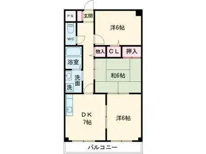 メゾン・ド・SWEETI(3DK/2階)の間取り写真