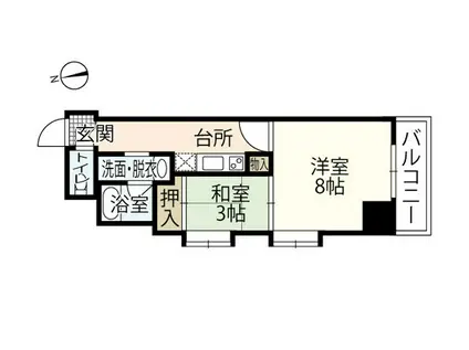 コンフォール清和(2K/2階)の間取り写真