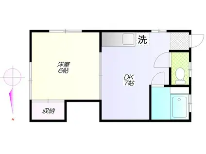 すえひろ荘(1DK/1階)の間取り写真