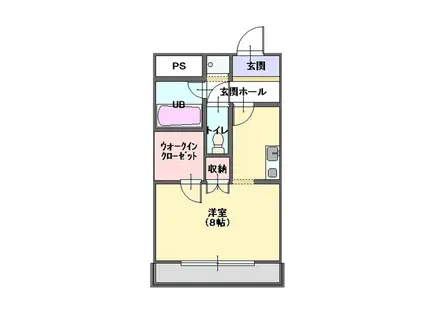 ヴァンフォーレ石坂II(ワンルーム/2階)の間取り写真