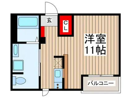 グランニール南流山III(ワンルーム/1階)の間取り写真