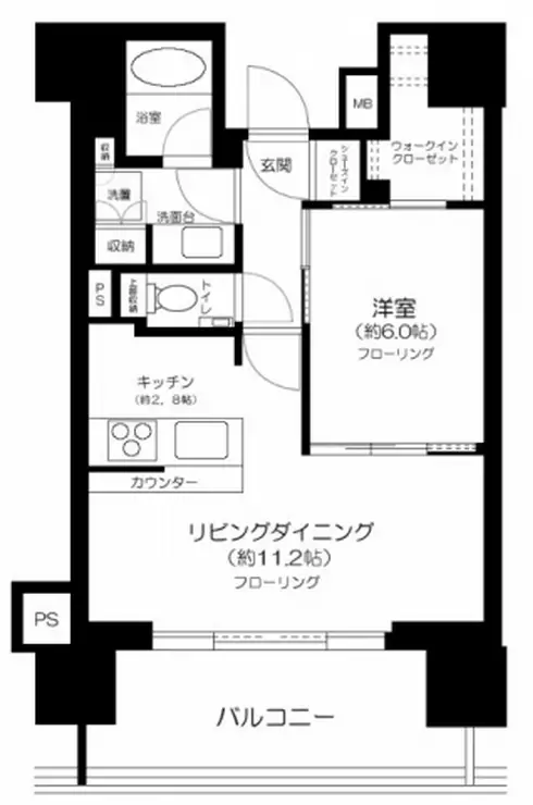 ザ・パークハウス渋谷美竹 10階階 間取り