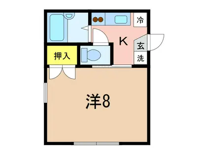 ツインハウスブラック&ホワイト(1K/1階)の間取り写真