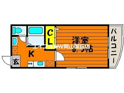 第5北村ビル(1K/2階)の間取り写真