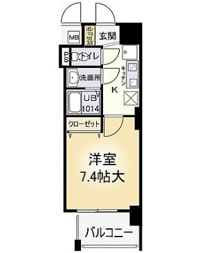 フロイデ(1K/3階)の間取り写真