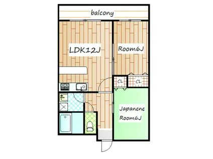 フォーレストハウス(2LDK/1階)の間取り写真