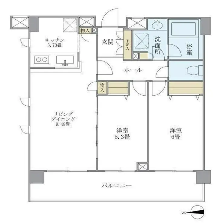 プレミアコンフォート高井戸 3階階 間取り