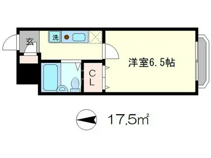 ハイツコロボックル(1K/2階)の間取り写真