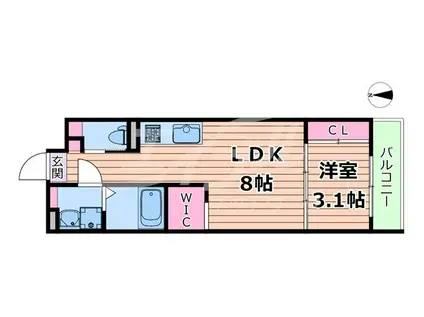 S-MOVE大阪鶴見(1LDK/4階)の間取り写真