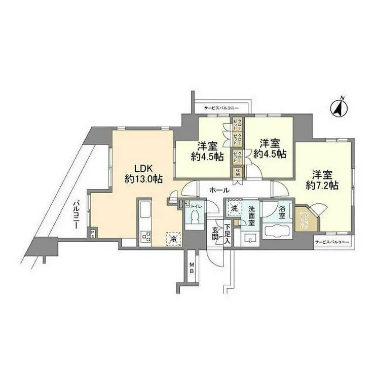 ブランズ東品川 4階階 間取り