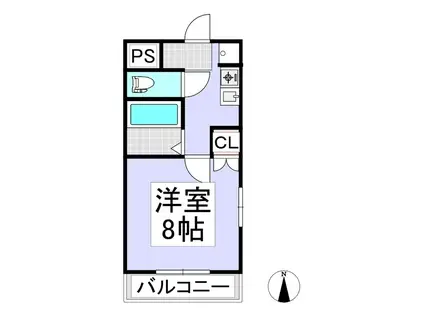 開運ハイツ南俣(1K/1階)の間取り写真