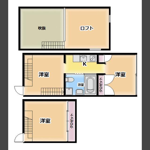 京都みやび(3SK/4階)の間取り写真