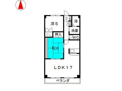 イースト(2LDK/1階)の間取り写真