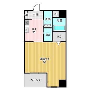 MAISON SPADE(1K/7階)の間取り写真