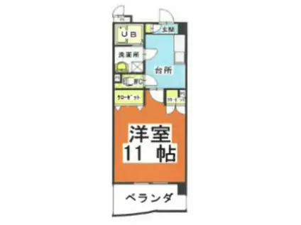 アークハイツ鹿田(1K/3階)の間取り写真