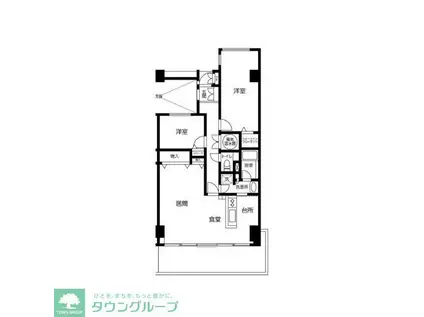 TLRレジデンス磯子駅前(2LDK/7階)の間取り写真