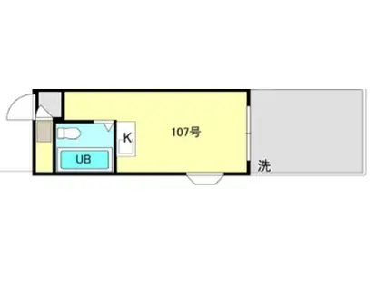 KYパレス曙II(ワンルーム/1階)の間取り写真