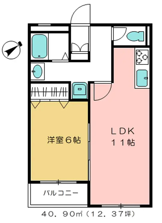 カトルパルテール初台 4階階 間取り
