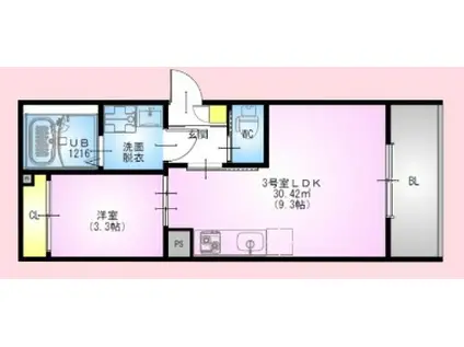 REGALEST N(1LDK/2階)の間取り写真