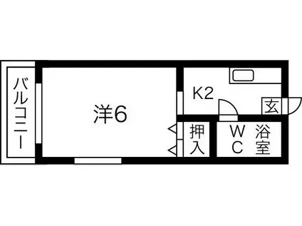 エクセランス岐阜西(ワンルーム/3階)の間取り写真