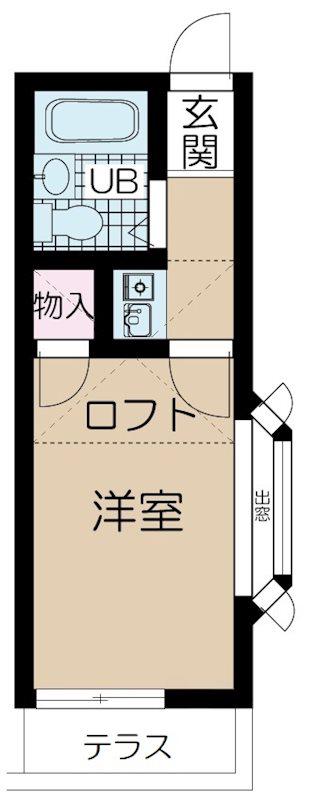 カーサ瀬谷(1K/1階)の間取り写真